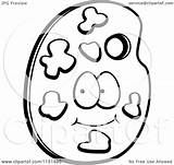 Cartoon Clipart Palette Coloring Outlined Vector Thoman Cory Royalty sketch template