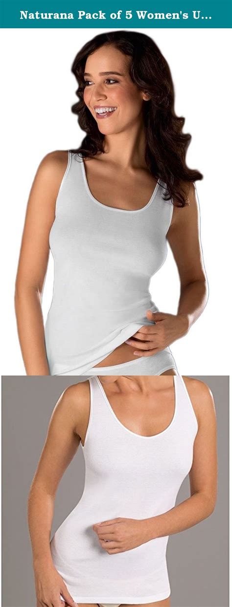 Naturana Pack Of 5 Women S Undershirts 802504 White 4xl Pack Of 5