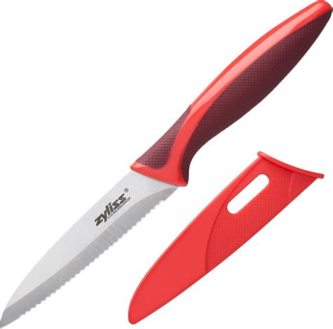 zyliss serrated paring knife  stainless steel blade red amazonca home kitchen