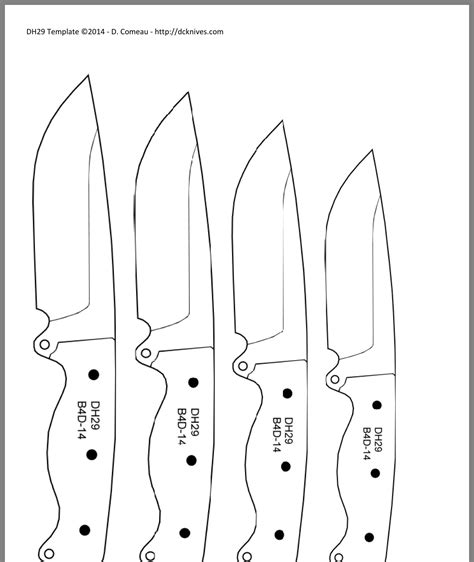 printable knife templates