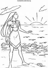 Pocahontas Colorare sketch template