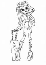 Yelps Ghoulia Coloring Monster Bring High Suitcase Her Pages Getdrawings Getcolorings sketch template