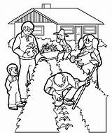 Clipart Gardening Community Drawing Garden Family People Pages Coloring Cliparts Line School Color Dad Families Halloween Library Domain Public Different sketch template