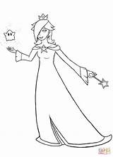 Rosalina Mario Coloring Bros Pages Super Printable Princess Drawing Print Sketch Toad Paper Pdf Coloringhome Only Popular sketch template