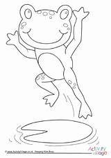Frog Colouring Hopping Leap Frogs Year Pages Kids Activityvillage Leaping Become Member Log Village Activity Explore Template sketch template