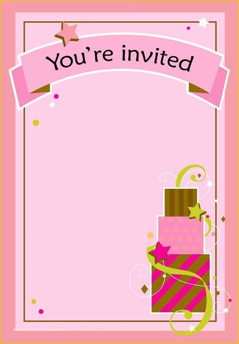 girl birthday invitations templates    printable girl fun