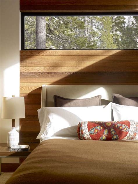 window  bed usual house modern bedroom window  bed modern log cabin