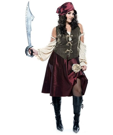 Adult High Seas Pirate Plus Size Sexy Costume