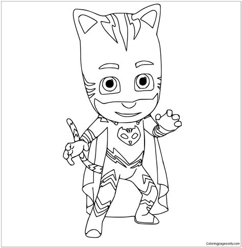 catboy pj mask coloring page  printable coloring pages