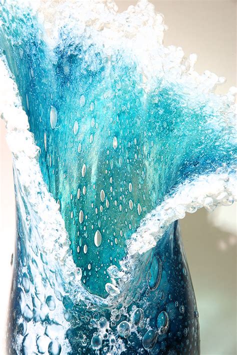 Ocean Wave Inspired Glass Vases By Hawaiian Artist Duo
