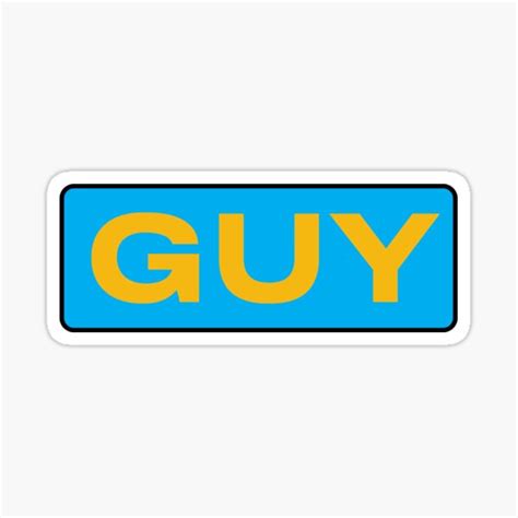 guyname tag blue sticker  sale  bodimchev redbubble