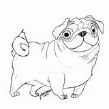 Pug Coloring Pages Printable Puppy Cute Drawing Pugs Color Baby Getdrawings Getcolorings Print Colorings sketch template