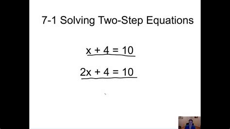 solving  step equations youtube