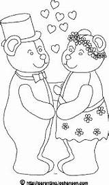 Wedding Coloring Pages Bear Bears Printable Teddy Colouring Kids Groom Color Bride Leehansen Parenting Marry Activity Book Animal Print Gif sketch template
