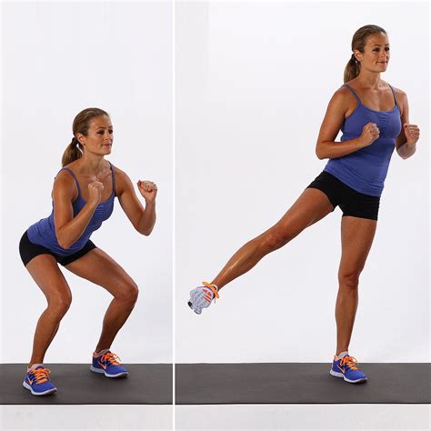 basic squat  side leg lift  leg exercises popsugar fitness photo