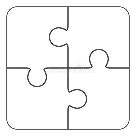 jigsaw puzzle blank   pieces stock illustration illustration