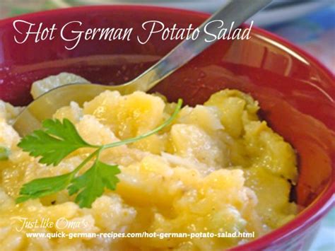 hot german potato salad made just like oma