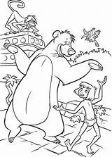 Coloring Pages Mowgli Book Jungle Baloo Popular Library sketch template