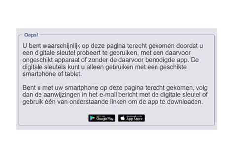 foutmelding bij activeren digitale sleutel login failed