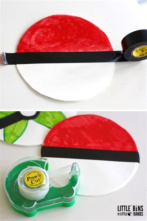paper plate poke ball pokemon activity