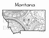 Montana Outline sketch template