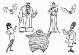 Transylvania Hotel Coloring Pages Characters sketch template