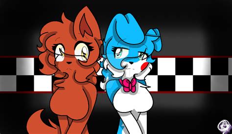 female foxy and bon bon commission by inesthelostangel on