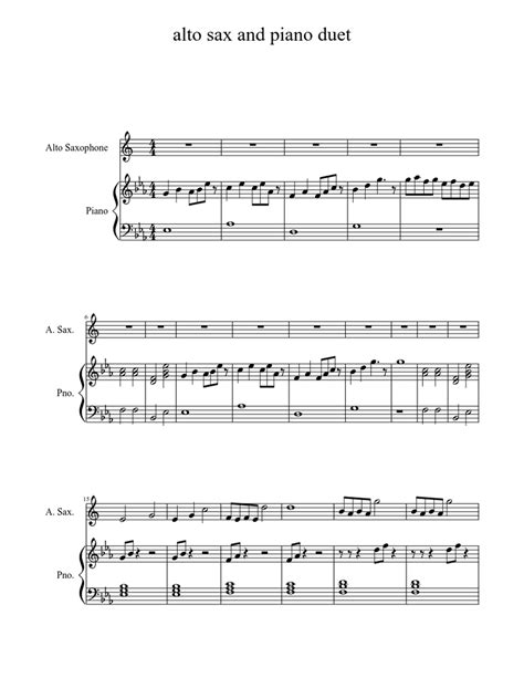 alto sax  piano duet sheet       midi musescorecom