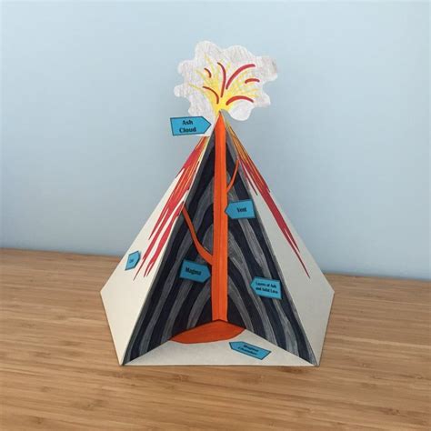 volcano diorama etsy   volcano projects volcano paper mache