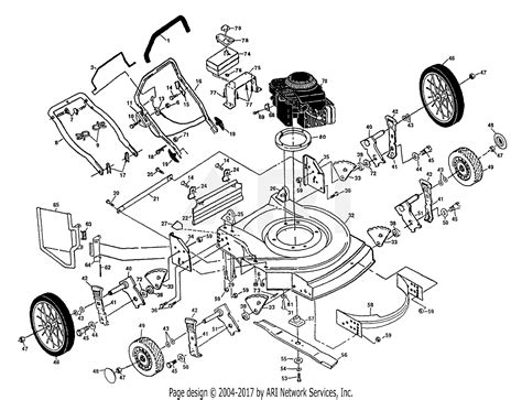 poulan pp mower parts diagram  rotary lawn mower