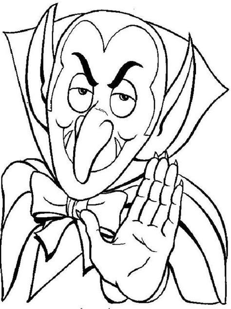 count dracula  halloween day coloring page coloring sun