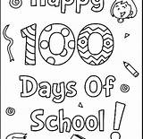 Coloring Pages School 100th Getcolorings Days Getdrawings sketch template