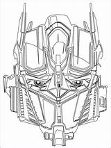 Head Optimus sketch template