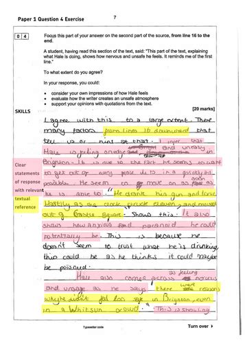 aqa english language paper  marked  annotated exam responses