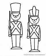 Coloring Pages Soldier Christmas Nutcracker Toy Simple Kids Shapes Clipart Drawing Soldiers Printable Toys Tin Honkingdonkey Fun Shape These Google sketch template