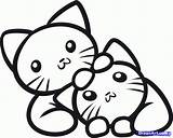 Coloring Kitten Cute Pages Printable Gif Popular sketch template