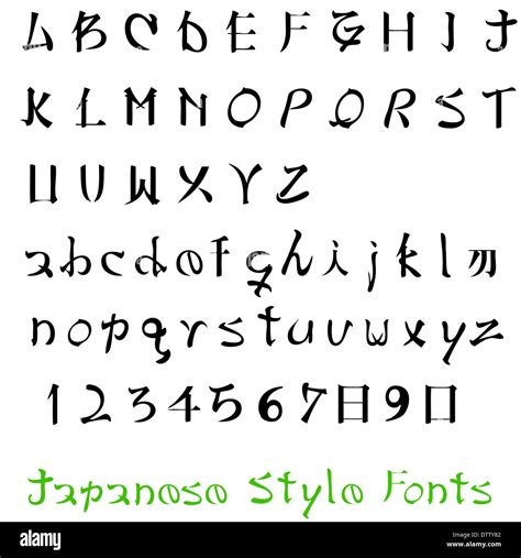 alphabet letters   alphabet japanese style stock photo alamy