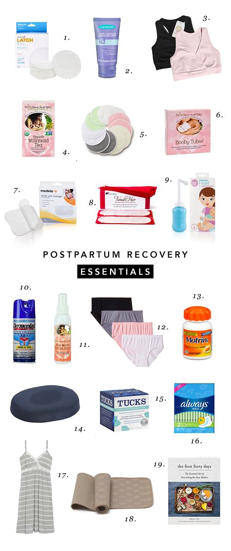 postpartum essentials  mama notes