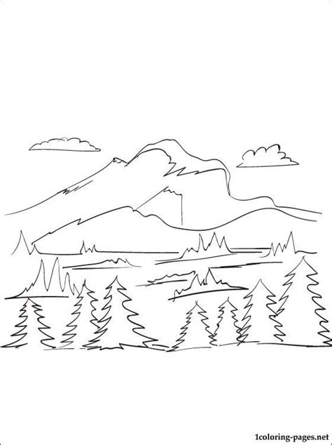 mountain coloring page detailed coloring pages coloring pages