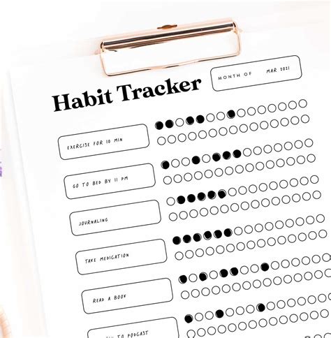 day habit tracker  printable templates printable