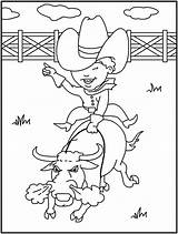 Coloring Rodeo Pages Riding Color Trick Bull Printable Horses Sheets Bucking Kids Horse Colouring Drawing Cowboy Life Cowboys Books Sketch sketch template