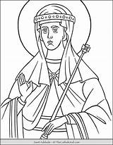 Coloring Adelaide Catholic Thecatholickid Saints Cnt sketch template