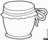 Jar Miele Vasetto Miel Tarro Honing Desayuno Kleurplaat Ontbijt Honey Tazza Stampare sketch template