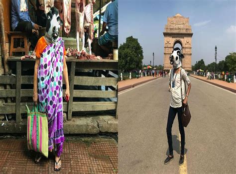 Indian Women Wear Cow Masks To Show They Are Less Safe Than Cattle