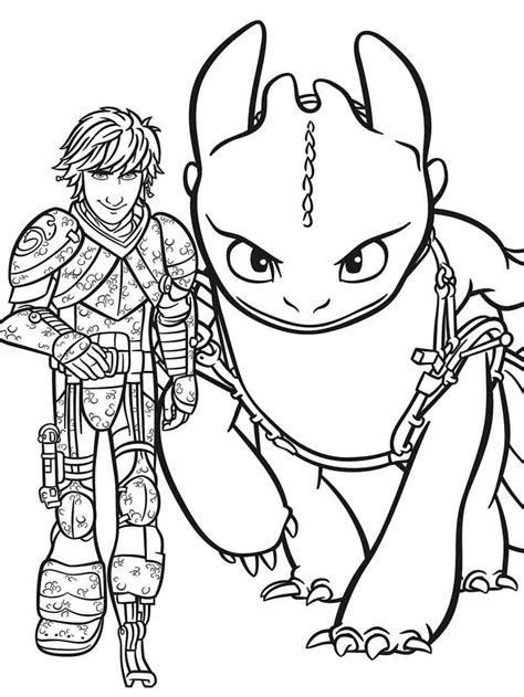 hiccup  toothless coloring pages