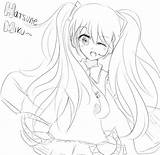 Miku Coloring Pages Hatsune Getcolorings Printable Getdrawings sketch template