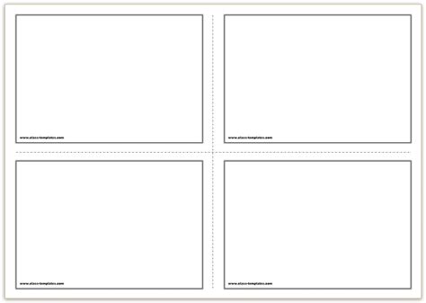 printable flash cards template