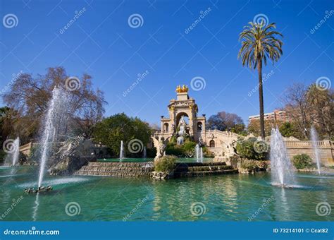 famous fountain  barcelona spain stock image image  barcelona mediterranean