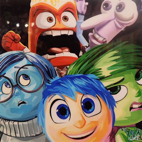 Inside Out Poster Joy Sadness Disgust Anger Fear