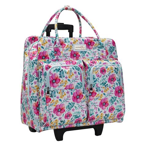 mary rolling sewing machine case blue floral walmartcom